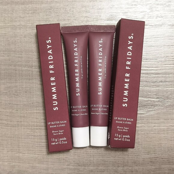 2Pcs:Brown Sugar/Summer Fridays Lip Butter Balm/New - Picture 1 of 3